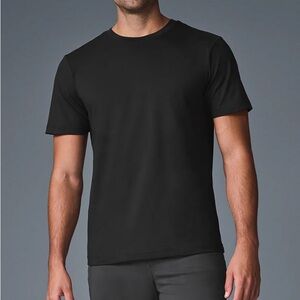 NWT ALO Yoga Men's Conquer Reform Crewneck Short Sleeve/ black/Large